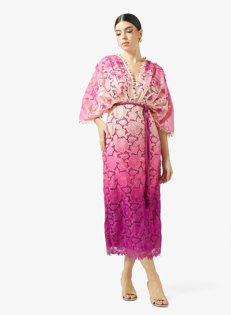 Threadz by Ajooni Floral Lace Dress - Image 1